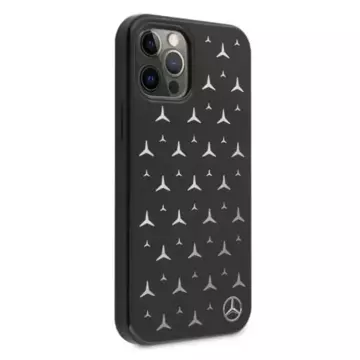 Etui Mercedes MEHCP12LESPBK für iPhone 12 Pro Max 6,7" Hardcase Silver Stars Pattern czarny/black