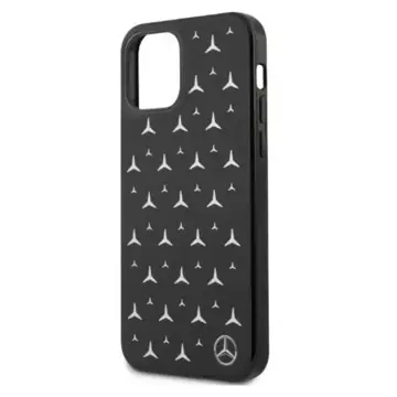 Etui Mercedes MEHCP12LESPBK für iPhone 12 Pro Max 6,7" Hardcase Silver Stars Pattern czarny/black