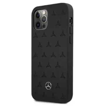 Etui Mercedes MEHCP12LPSQBK für iPhone 12 Pro Max 6,7" czarny/black Hardcase Leather Stars Pattern