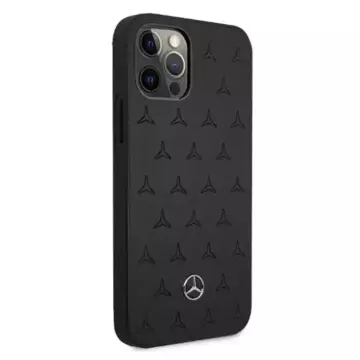 Etui Mercedes MEHCP12LPSQBK für iPhone 12 Pro Max 6,7" czarny/black Hardcase Leather Stars Pattern