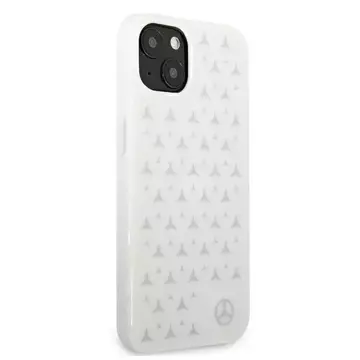 Etui Mercedes MEHCP13SESPWH für iPhone 13 mini 5,4" Hardcase Silbernes Sternenmuster