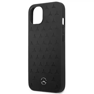 Etui Mercedes MEHCP13SPSQBK für iPhone 13 mini 5,4" Hardcase Leder Sternmuster