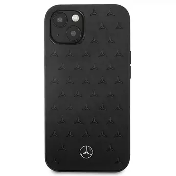 Etui Mercedes MEHCP13SPSQBK für iPhone 13 mini 5,4" Hardcase Leder Sternmuster