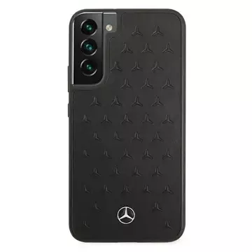 Etui Mercedes MEHCS22MPSQBK für Galaxy S22 S906 Hardcase Leder Stars Pattern Czarny/Schwarz