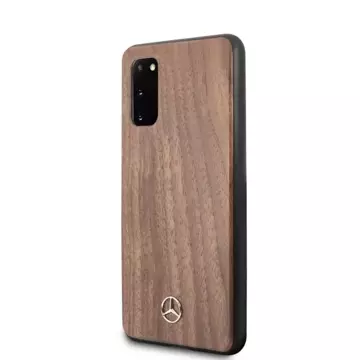 Etui Mercedes MEHCS62VWOLB für Samsung Galaxy S20 G980 Hartschalenetui Wood Line Nussbaum