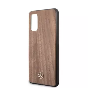 Etui Mercedes MEHCS62VWOLB für Samsung Galaxy S20 G980 Hartschalenetui Wood Line Nussbaum