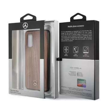 Etui Mercedes MEHCS62VWOLB für Samsung Galaxy S20 G980 Hartschalenetui Wood Line Nussbaum