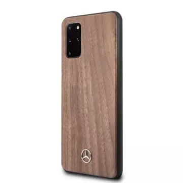 Etui Mercedes MEHCS67VWOLB für Samsung Galaxy S20 Plus G985 Hartschalenetui Wood Line Nussbaum