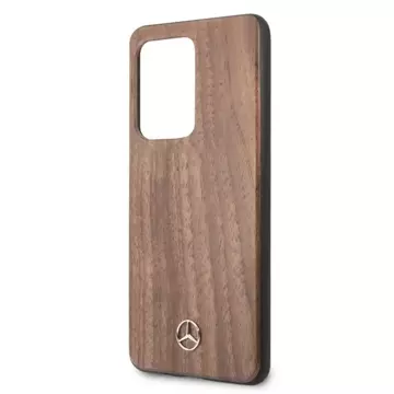 Etui Mercedes MEHCS69VWOLB für Samsung Galaxy S20 Ultra G988 Hartschalenetui Wood Line Nussbaum