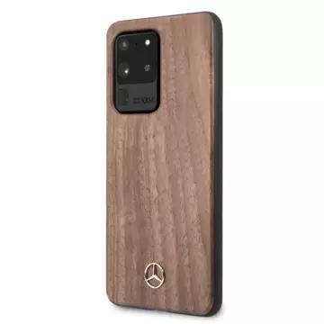 Etui Mercedes MEHCS69VWOLB für Samsung Galaxy S20 Ultra G988 Hartschalenetui Wood Line Nussbaum