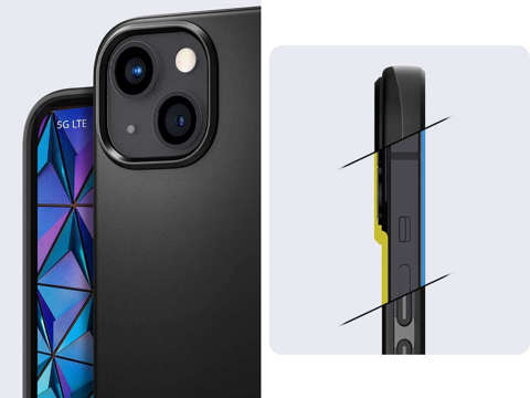 Etui Obudowa Hülle Spigen Thin Fit für Apple iPhone 13 Schwarz