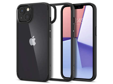 Etui Obudowa Hülle Spigen Ultra Hybrid für Apple iPhone 13 Mattschwarz