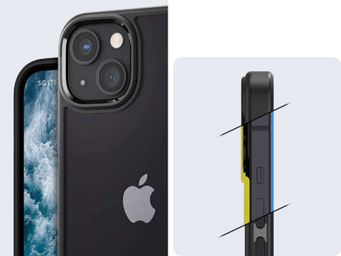 Etui Obudowa Hülle Spigen Ultra Hybrid für Apple iPhone 13 Mattschwarz