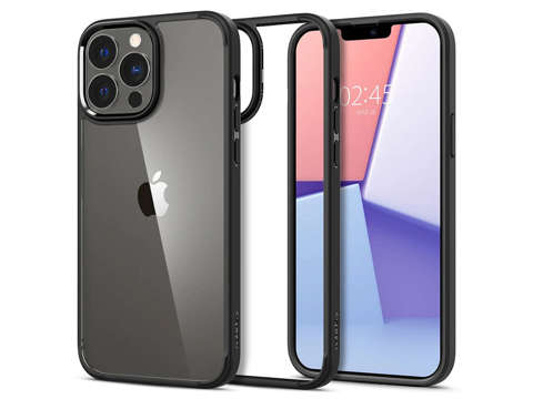 Etui Obudowa Hülle Spigen Ultra Hybrid für Apple iPhone 13 Pro Max Mattschwarz