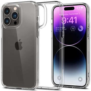 Etui Obudowa Hülle Spigen Ultra Hybrid für Apple iPhone 14 Pro Max Crystal Clear