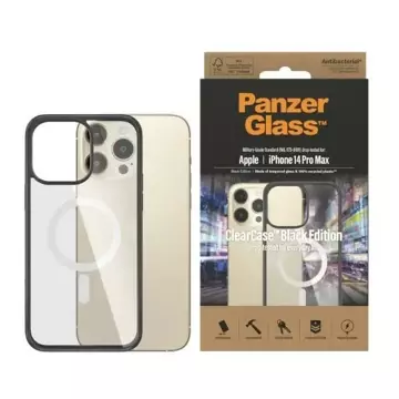 Etui PanzerGlass ClearCase MagSafe für iPhone 14 Pro Max 6,7" Antibacterial czarny/black 0416