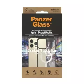 Etui PanzerGlass ClearCase MagSafe für iPhone 14 Pro Max 6,7" Antibacterial czarny/black 0416