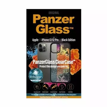 Etui PanzerGlass ClearCase für iPhone 12/12 Pro 6,1" Antibacterial czarny/black