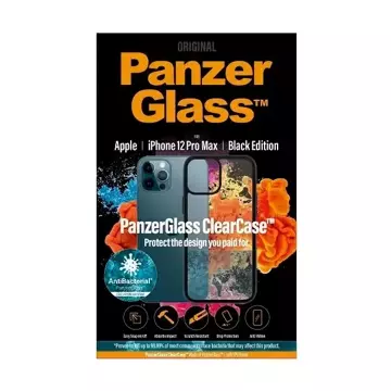 Etui PanzerGlass ClearCase für iPhone 12 Pro Max 6,7" Antibacterial czarny/black