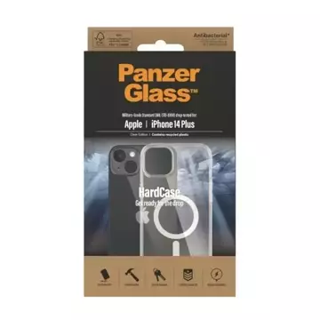 Etui PanzerGlass HardCase für iPhone 14 Plus 6,7" MagSafe Antibakteriell Militärqualität transparent 0411