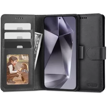 Etui Portemonnaie Wallet für Samsung Galaxy S24 Schwarz