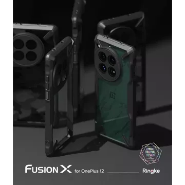 Etui Ringke Fusion X für OnePlus 12 Schwarz