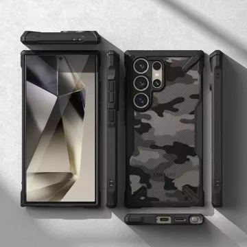 Etui Ringke Fusion X für Samsung Galaxy S24 Ultra Camo Black