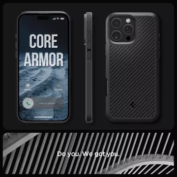 Etui Spigen Core Armor für Apple iPhone 16 Pro Mattschwarz