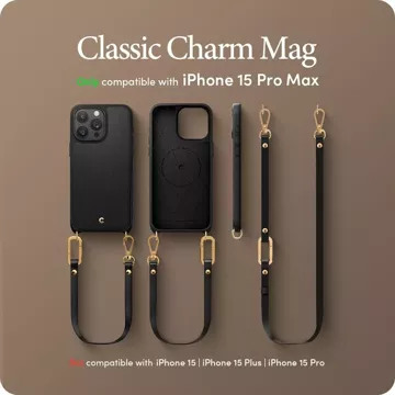 Etui Spigen Cyrill Classic Charm Mag MagSafe für Apple iPhone 15 Pro Max Schwarz