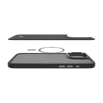 Etui Spigen Enzo Aramid Mag Magsafe für iPhone 16 Pro Schwarz/Silber