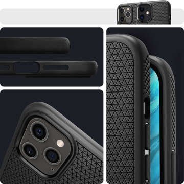 Etui Spigen Liquid Air für Apple iPhone 12/ 12 Pro 6.1 Mattschwarz