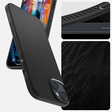 Etui Spigen Liquid Air für Apple iPhone 14 Mattschwarz