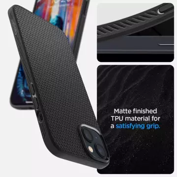 Etui Spigen Liquid Air für Apple iPhone 14 Plus Mattschwarz