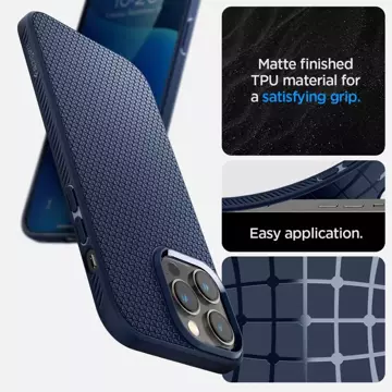 Etui Spigen Liquid Air für Apple iPhone 14 Pro Max Marineblau