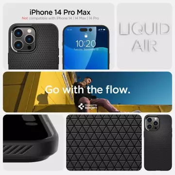 Etui Spigen Liquid Air für Apple iPhone 14 Pro Max Mattschwarz