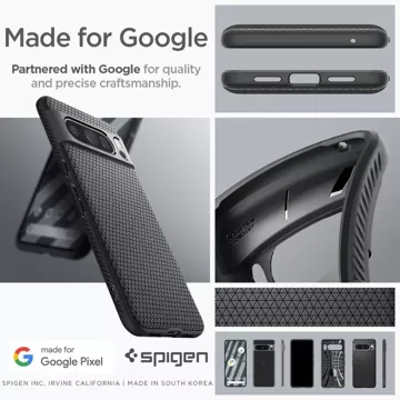 Etui Spigen Liquid Air für Google Pixel 8 Pro Mattschwarz