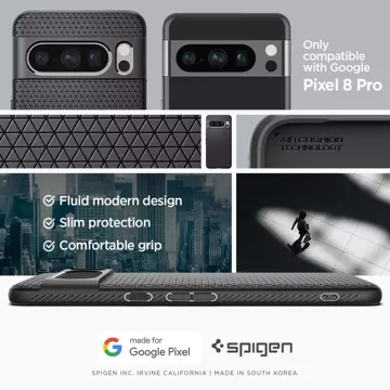 Etui Spigen Liquid Air für Google Pixel 8 Pro Mattschwarz