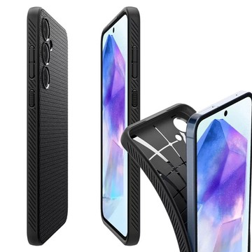 Etui Spigen Liquid Air für Samsung Galaxy A55 5G Mattschwarz