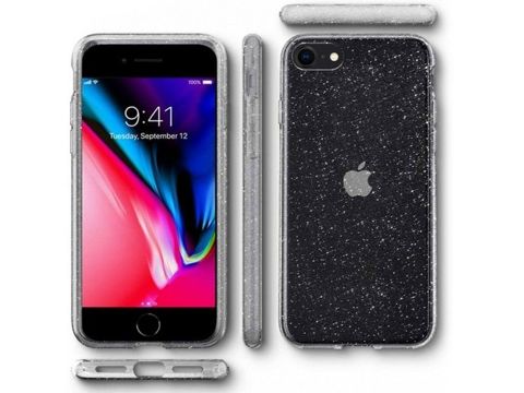 Etui Spigen Liquid Crystal Glitter für Apple iPhone 7/8/SE 2020 Crystal Quartz