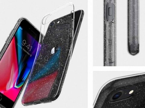 Etui Spigen Liquid Crystal Glitter für Apple iPhone 7/8/SE 2020 Crystal Quartz