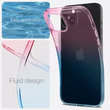 Etui Spigen Liquid Crystal für iPhone 15 Abstufung Pink