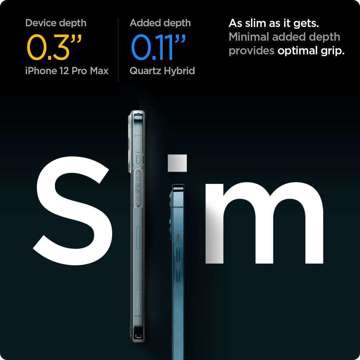 Etui Spigen Quartz Hybrid für Apple iPhone 12 Pro Max Mattklar