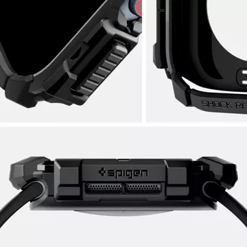 Etui Spigen Rugged Armor „Pro“ für Apple Watch 10 (42 MM) Mattschwarz