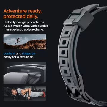 Etui Spigen Rugged Armor „Pro“ für Apple Watch Ultra 1 / 2 (49 mm) Dunkelgrau