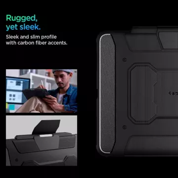 Etui Spigen Rugged Armor „Pro“ für Apple iPad Pro 13 7/2024 Schwarz