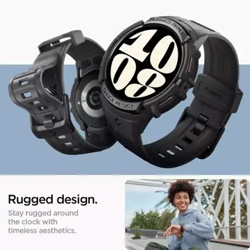 Etui Spigen Rugged Armor „Pro“ für Samsung Galaxy Watch 6 (40 mm) schwarz