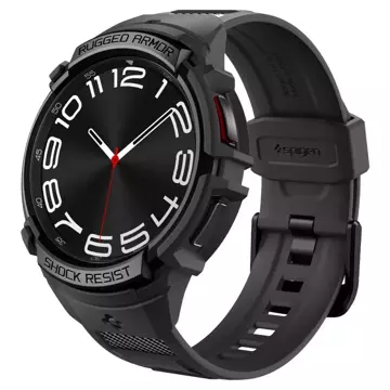 Etui Spigen Rugged Armor „Pro“ für Samsung Galaxy Watch 6 Classic (43 mm) Schwarz