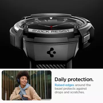 Etui Spigen Rugged Armor „Pro“ für Samsung Galaxy Watch 6 Classic (43 mm) Schwarz