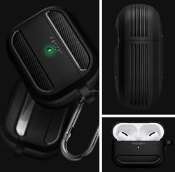 Etui Spigen Rugged Armor für Apple Airpods Pro Mattschwarz