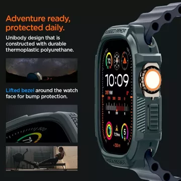 Etui Spigen Rugged Armor für Apple Watch Ultra 1 / 2 (49 mm) Abyss Green